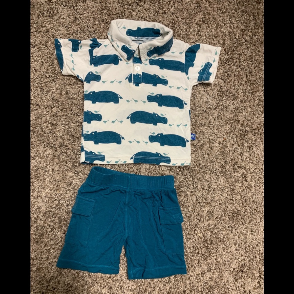 Kickee Pants Polo and Shorts